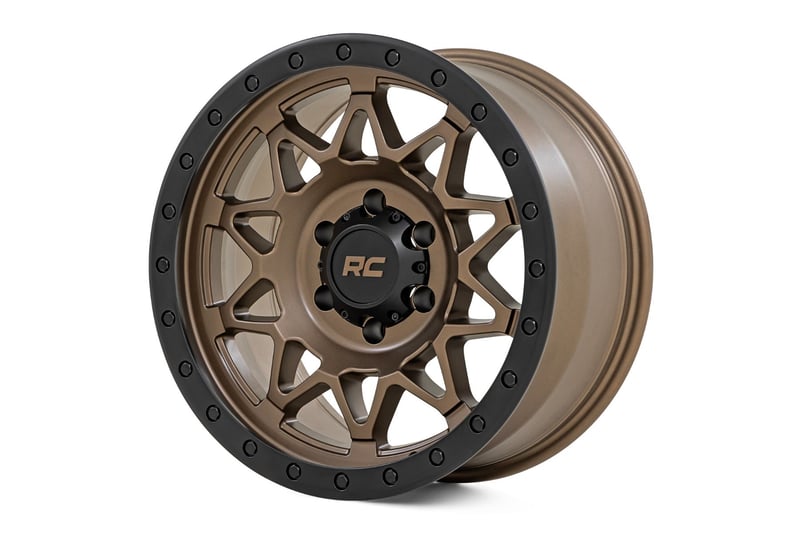 Rough Country 78 Series Wheel Simulated Beadlock | Bronze/Black | 18x9 | 6x5.5 | -12mm