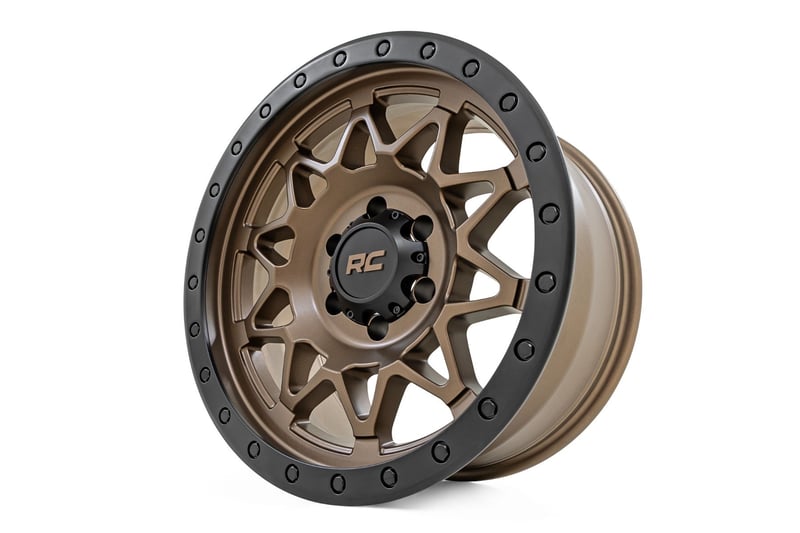 Rough Country 78 Series Wheel Simulated Beadlock | Bronze/Black | 18x9 | 6x135 | -12mm