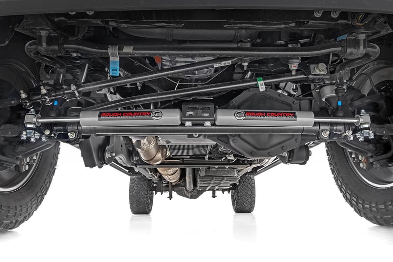 ROUGH COUNTRY N3 Steering Stabilizer Dual | 2-8 Inch Lift | Ford F-250/F-350 Super Duty (05-24) - 8749130