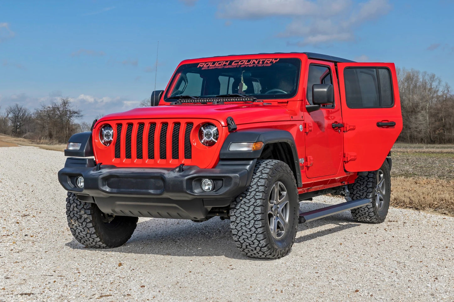 Rough Country Power Running Boards Dual Electric Motor | 4 Door | Jeep Wrangler JL (18-24) - PSR610430