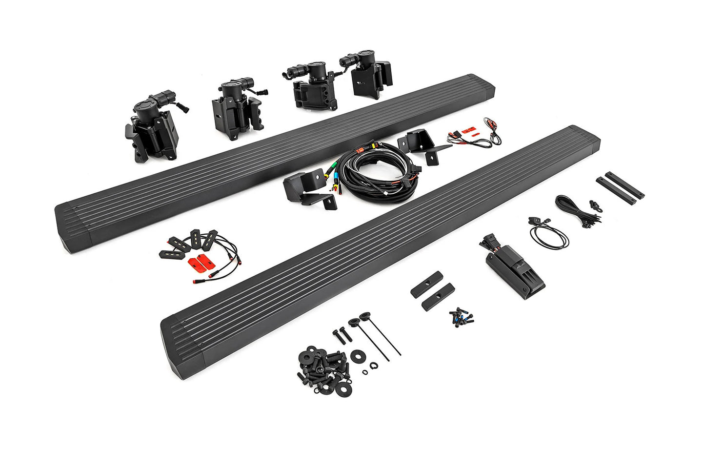 Rough Country Power Running Boards Dual Electric Motor | 4 Door | Jeep Wrangler JL (18-24) - PSR610430