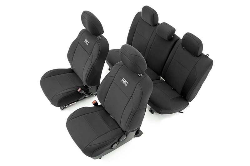Rough Country Toyota Neoprene Front & Rear Seat Covers (16-20 Tacoma) 91031