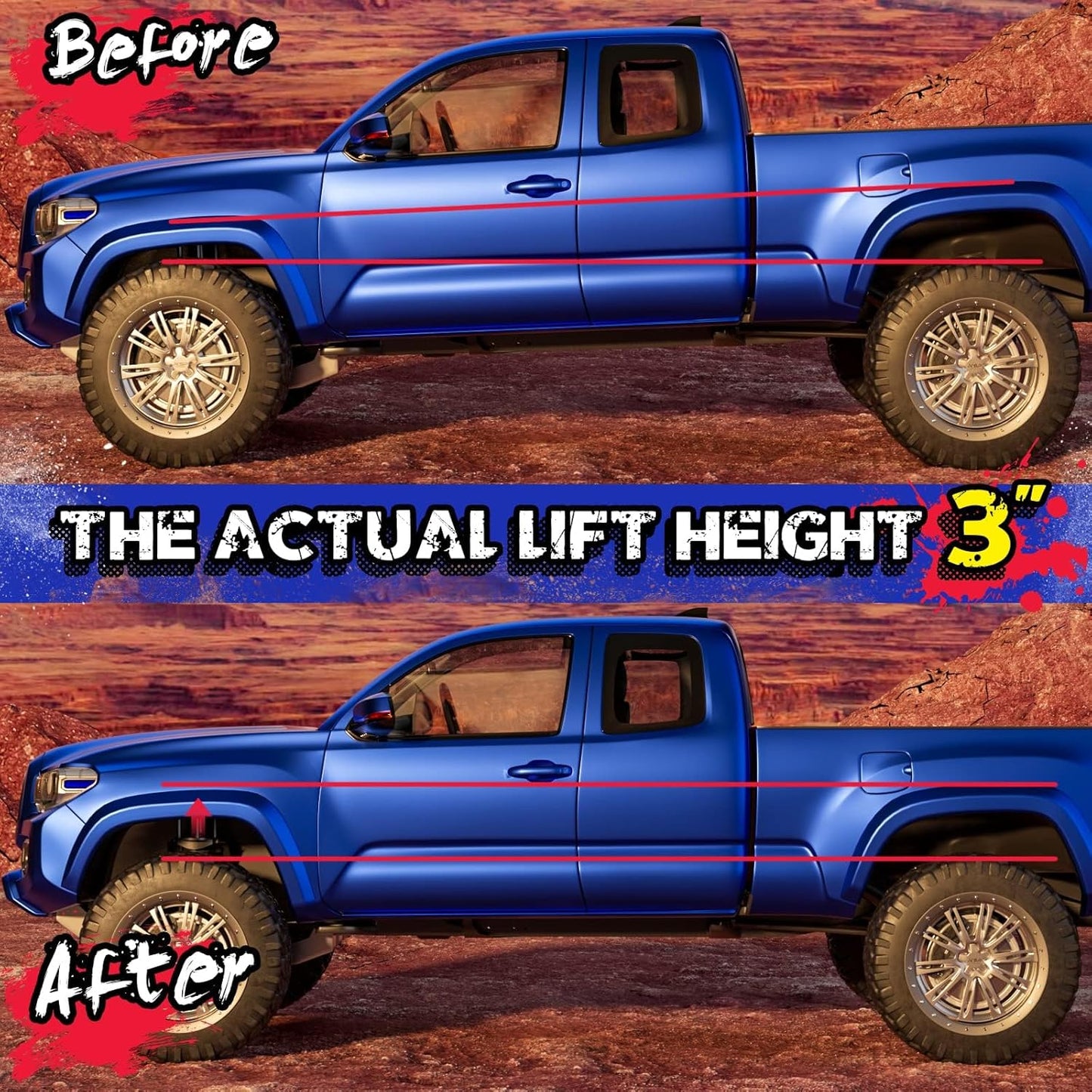 UPPER CONTROL ARM AND 3" FRONT LIFT KIT Ford F150 (2021-2026)