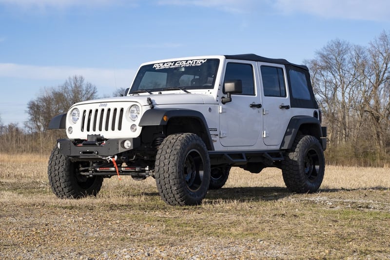 ROUGH COUNTRY 3.25 Inch Lift Kit Jeep Wrangler Unlimited 2WD/4WD (2007-2018)-PERF694