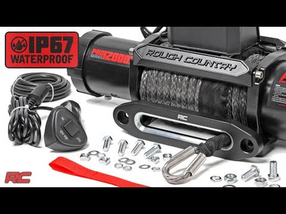 Rough Country 9,500LB PRO Series Electric Winch | Synthetic Rope - PRO9500S