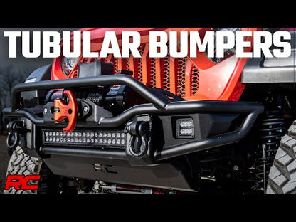 Rough CountryFront Winch Bumper Tubular | Skid Plate | Jeep Gladiator JT/Wrangler JK & JL/Wrangler Unlimited- 10647