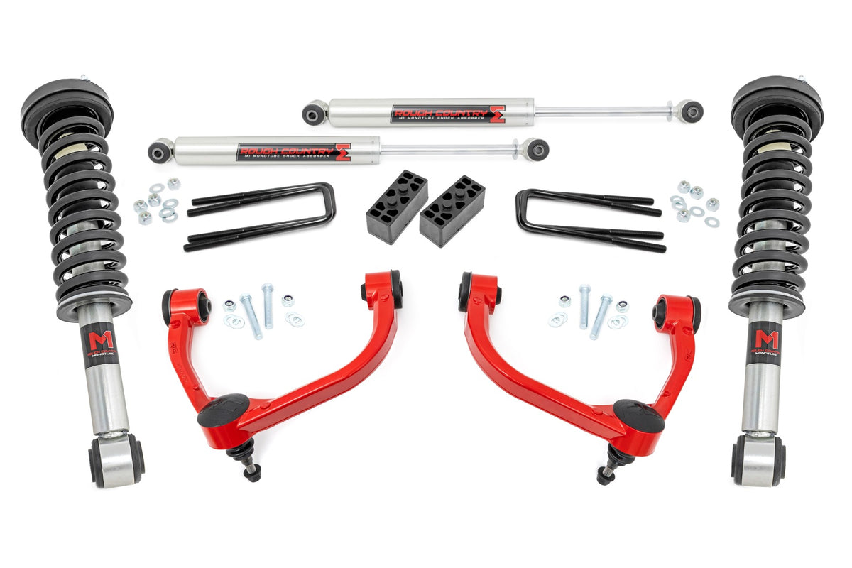 3 Inch Lift Kit | M1 Struts | Ford F-150 4WD (2009-2013) RED