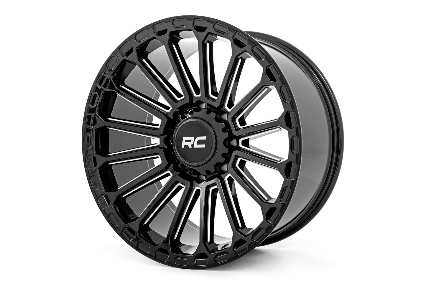 Rough Country 97 Series Wheel | One-Piece | Gloss Black | 20x10 | 8x170 | -19mm