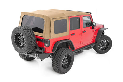 Rough Country Jeep Soft Top Black Denim 10-18 Wrangler JK 2 Door | RC85460.35