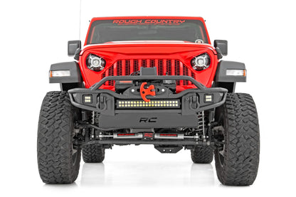 Rough CountryFront Winch Bumper Tubular | Skid Plate | Jeep Gladiator JT/Wrangler JK & JL/Wrangler Unlimited- 10647